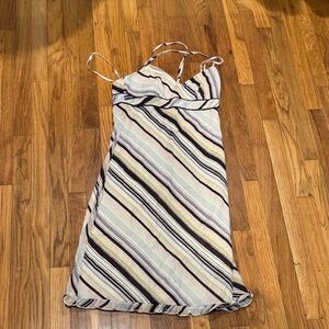 Express Striped Dress in Black and Cream
